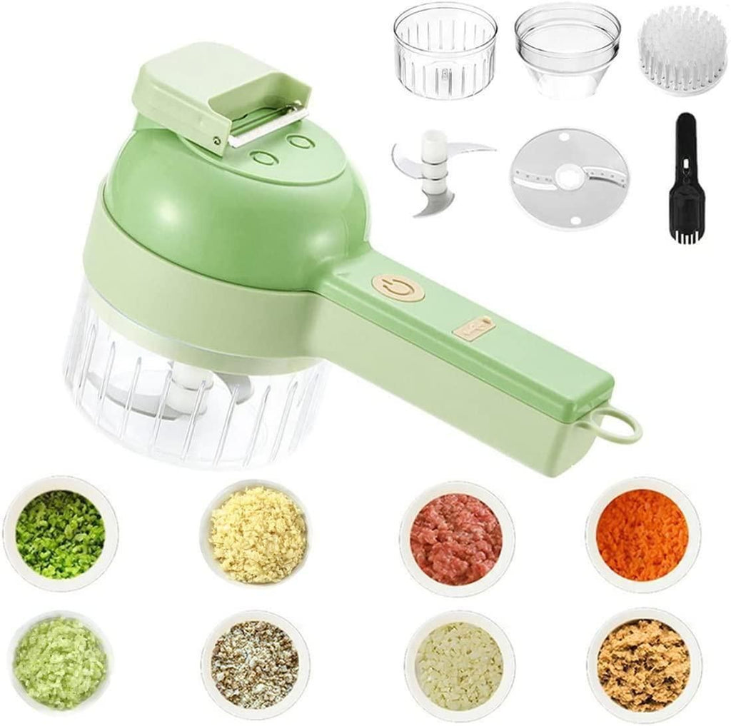 4 in 1 Portable Electric Vegetable Cutter Set – Wireless Food Processor