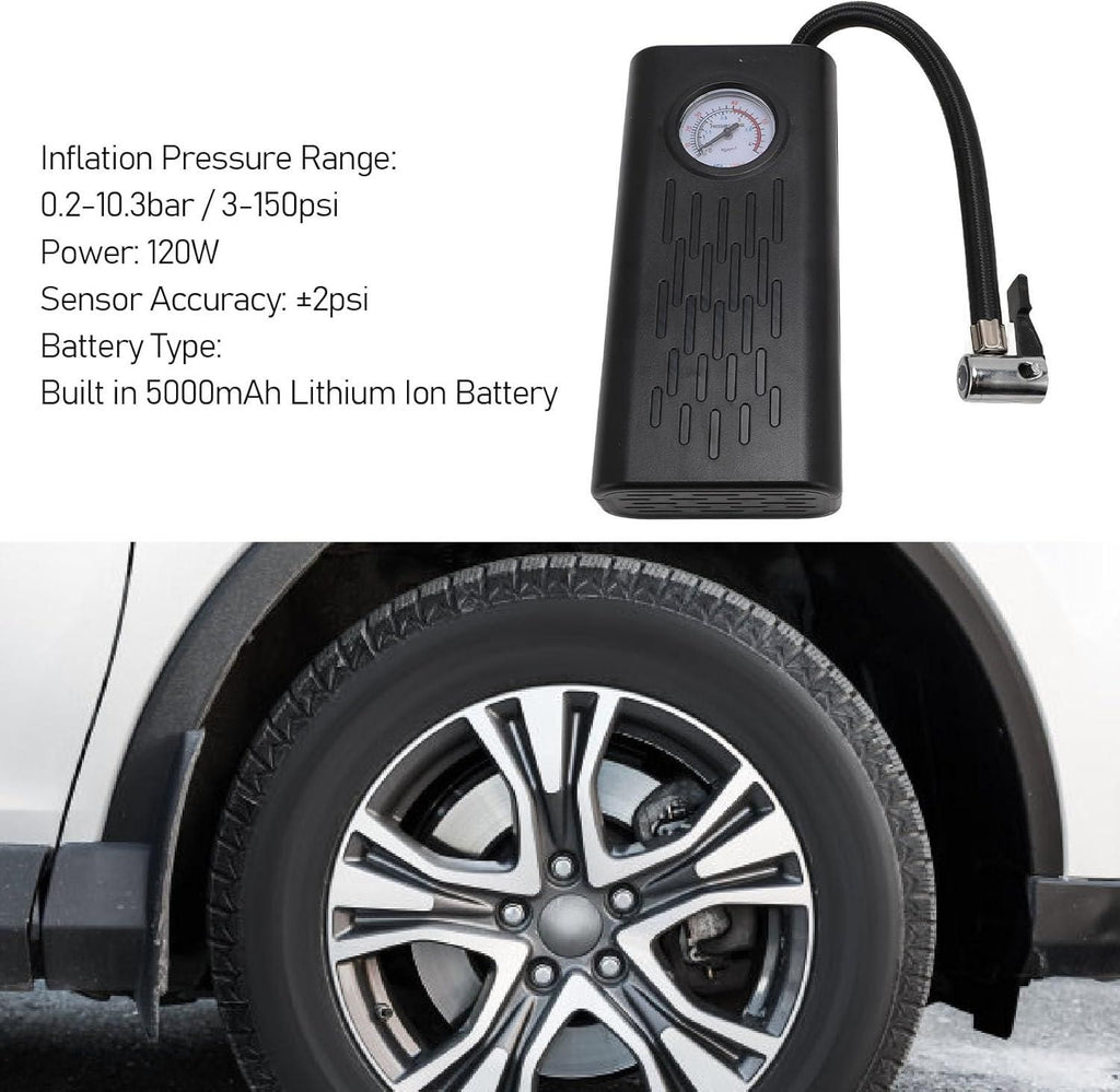 🚗 Portable Air Compressor Tire Inflator (Battery Powered)