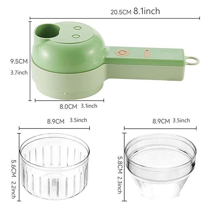 4 in 1 Portable Electric Vegetable Cutter Set – Wireless Food Processor