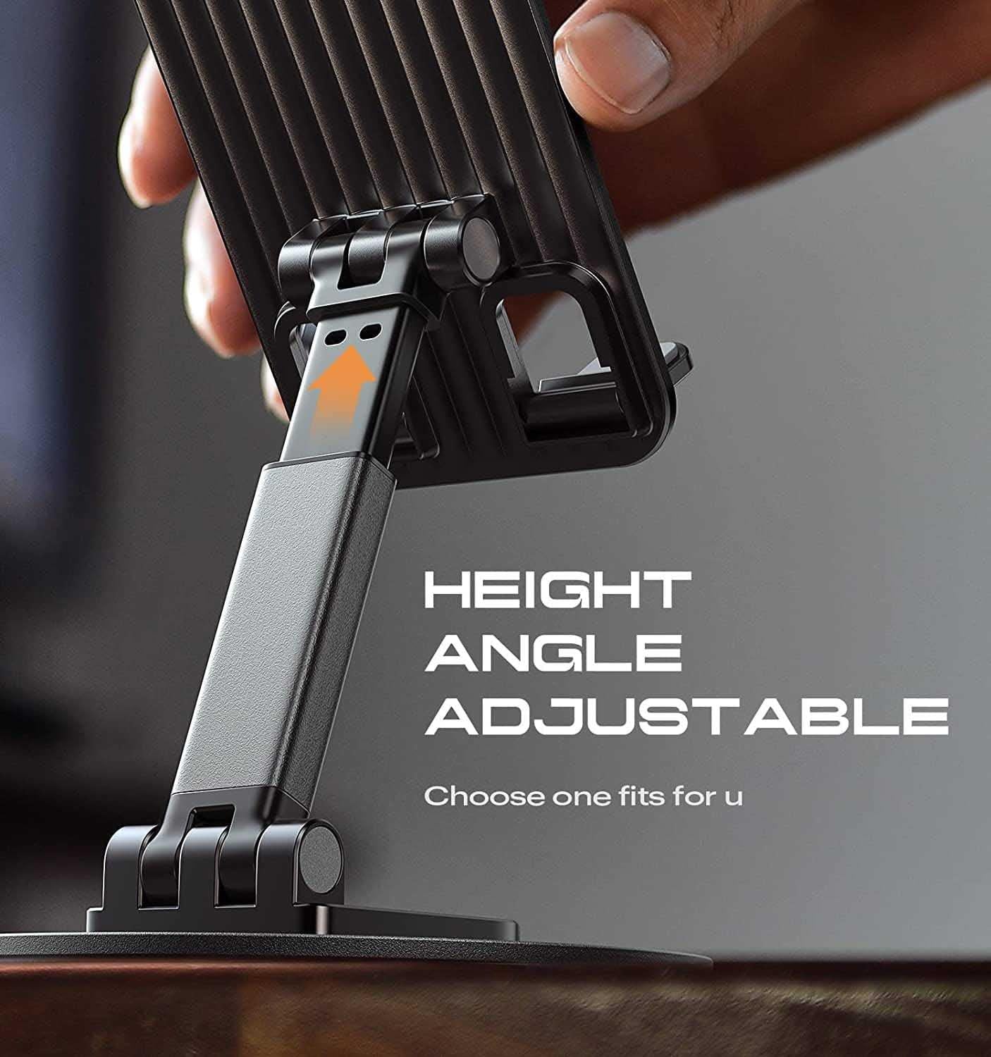 📱 Mobile Phone Stand – 360° Rotation, Adjustable Height & Angle