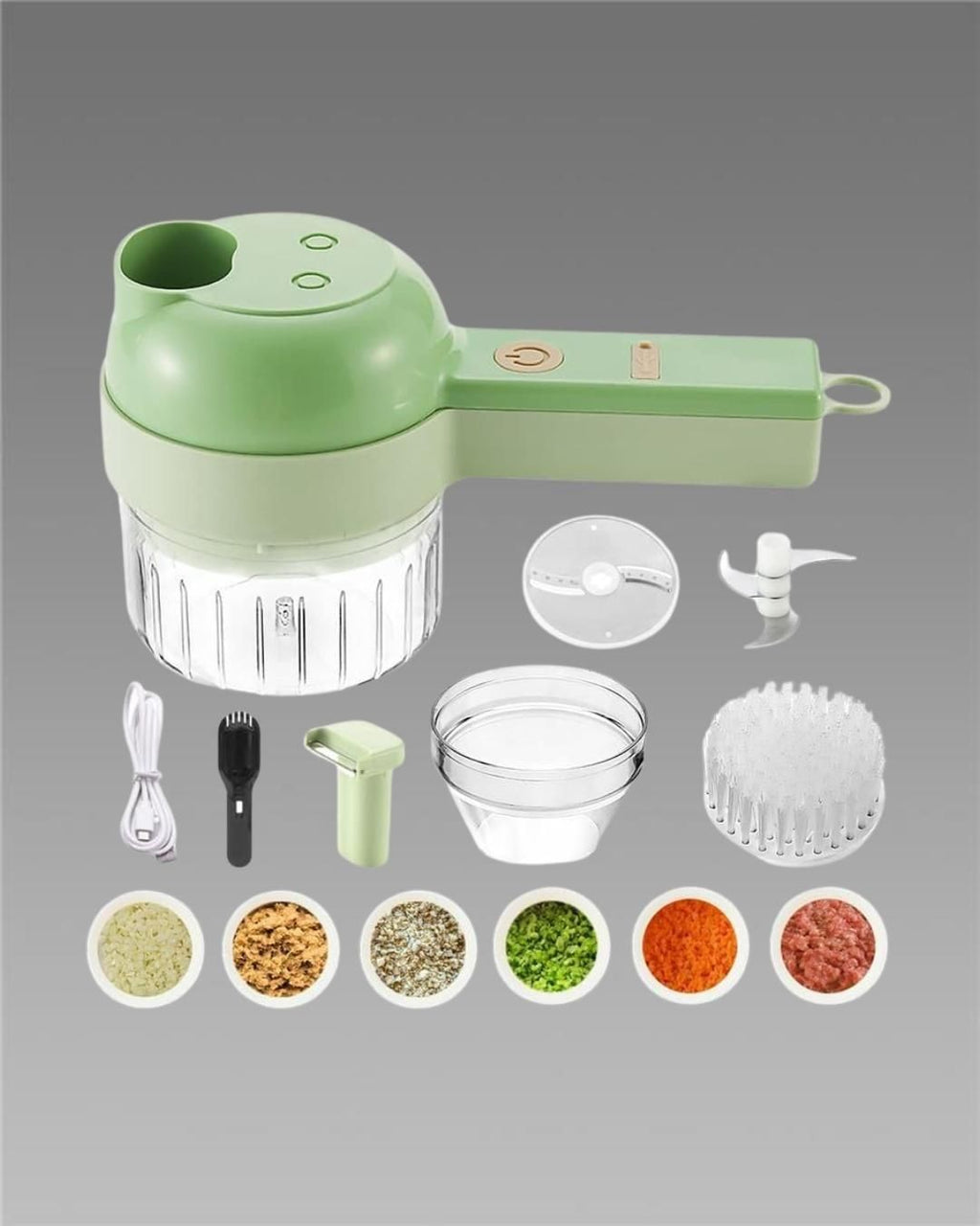 4 in 1 Portable Electric Vegetable Cutter Set – Wireless Food Processor